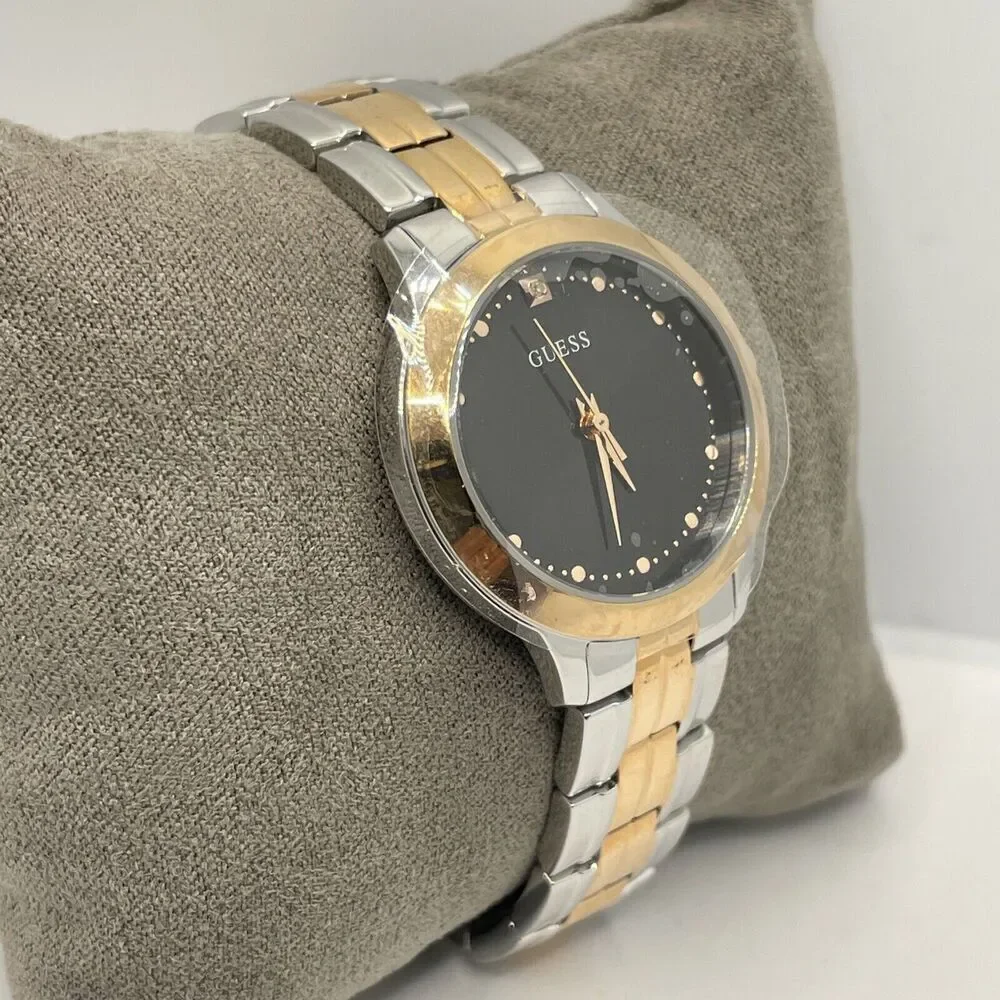 Guess Chelsea U1222L1 Womens Stainless Steel Analog Black Dial Quartz Watch Cv54